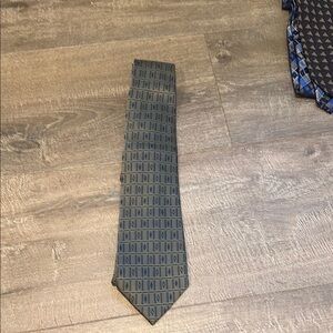 Stylish Patterned Tie - Blue and Dark Green